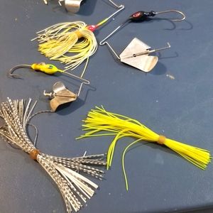 Fishing lures buzz bait and skirts